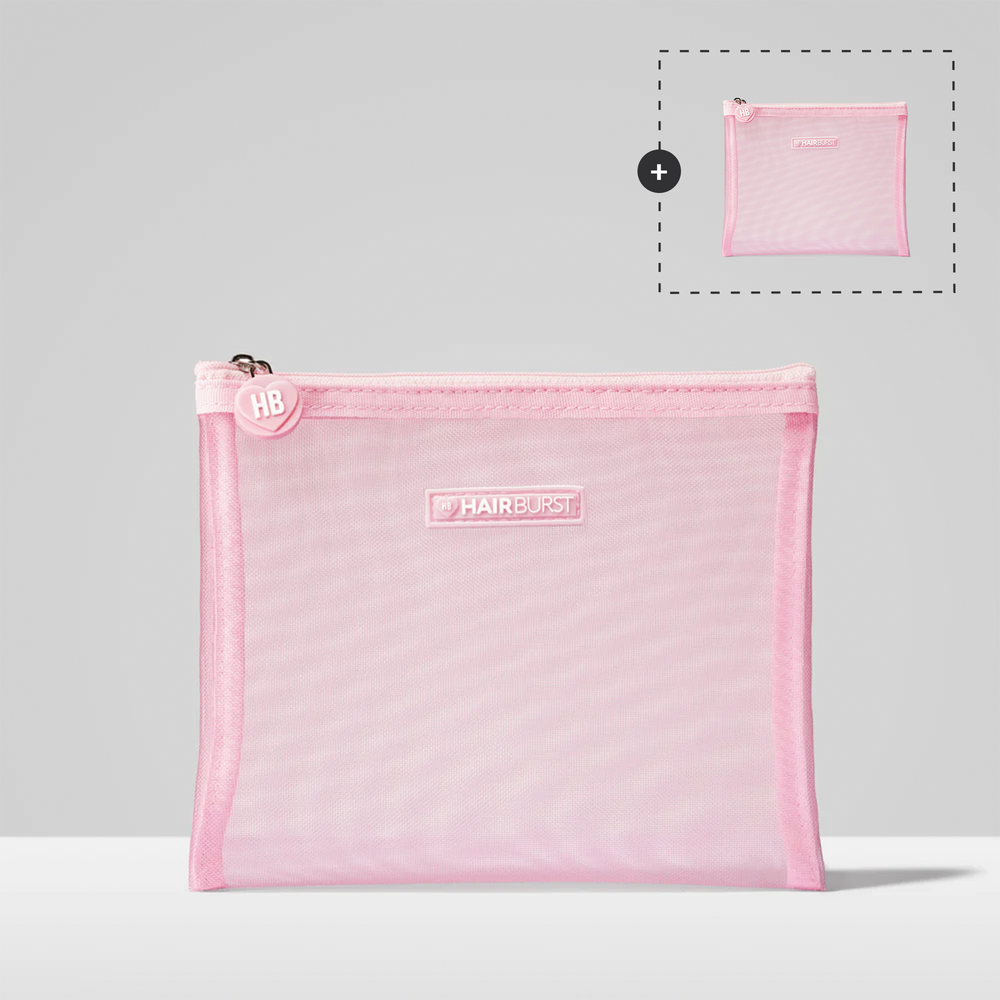 Pink Mesh Wash Bag